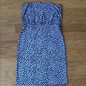 Susana Monaco Strapless Blue and White Dress